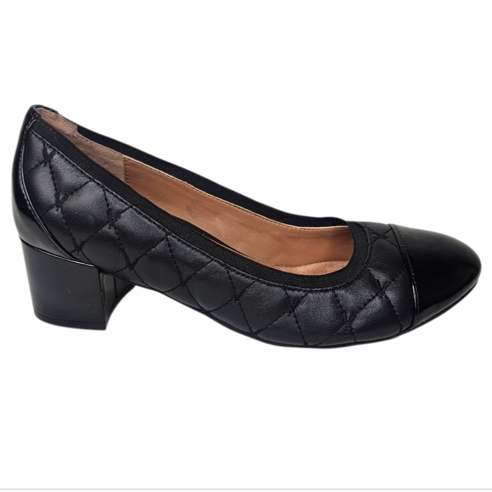 Vionic Ruby Quilted Leather Cap Toe Block Heel Pu… - image 3